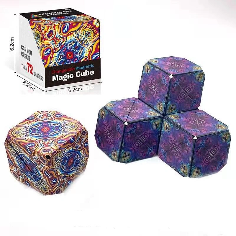 Custom Novelty Toys Changeable Folding Magnetic Magic Infinity Puzzle Cube 3D Toy