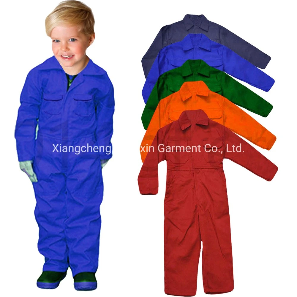 100% Cotton Kids Coverall Child Coveralls Multi Color Mechanic Halloween Jumpsuit Costume Boy