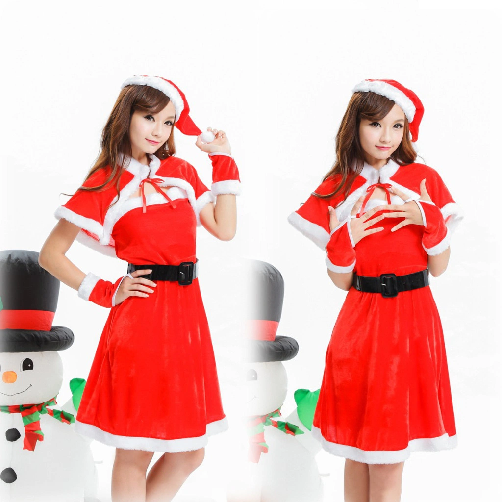 Christmas Clothing Female Adult Sexy Conference Activities Show Costume for Cosplay Christmas Dress Skirt