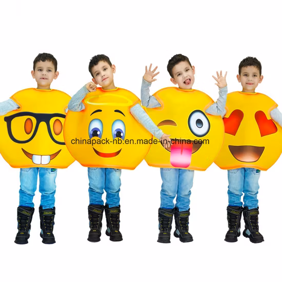 Emoji cara divertida fiesta de disfraces de dibujos animados de carnaval para niños (CPGC70013X)