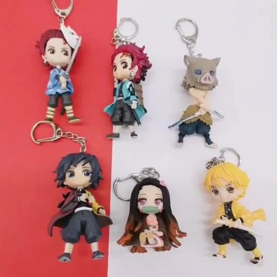 Mini llavero personalizado del estilo japonés de la figura de acción del PVC de la originalidad con la secuencia para los niños